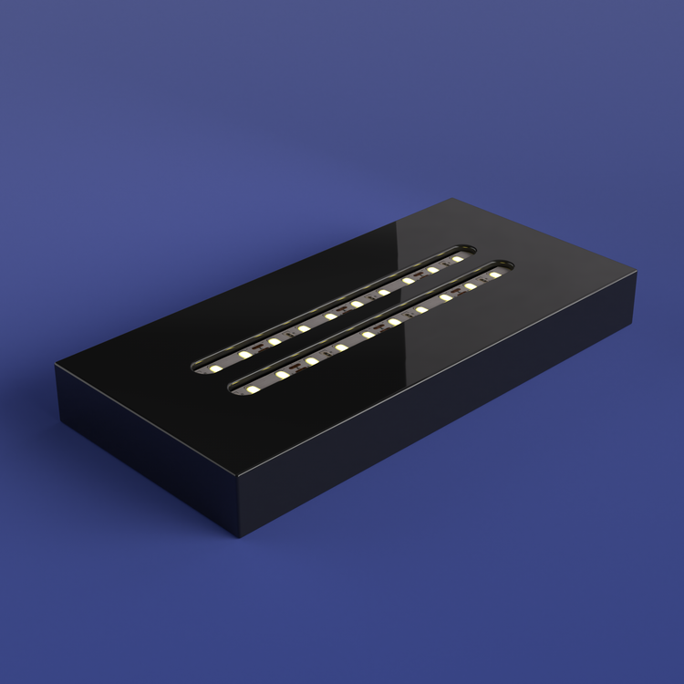 Black Multi-Color LED Base, AC+Battery