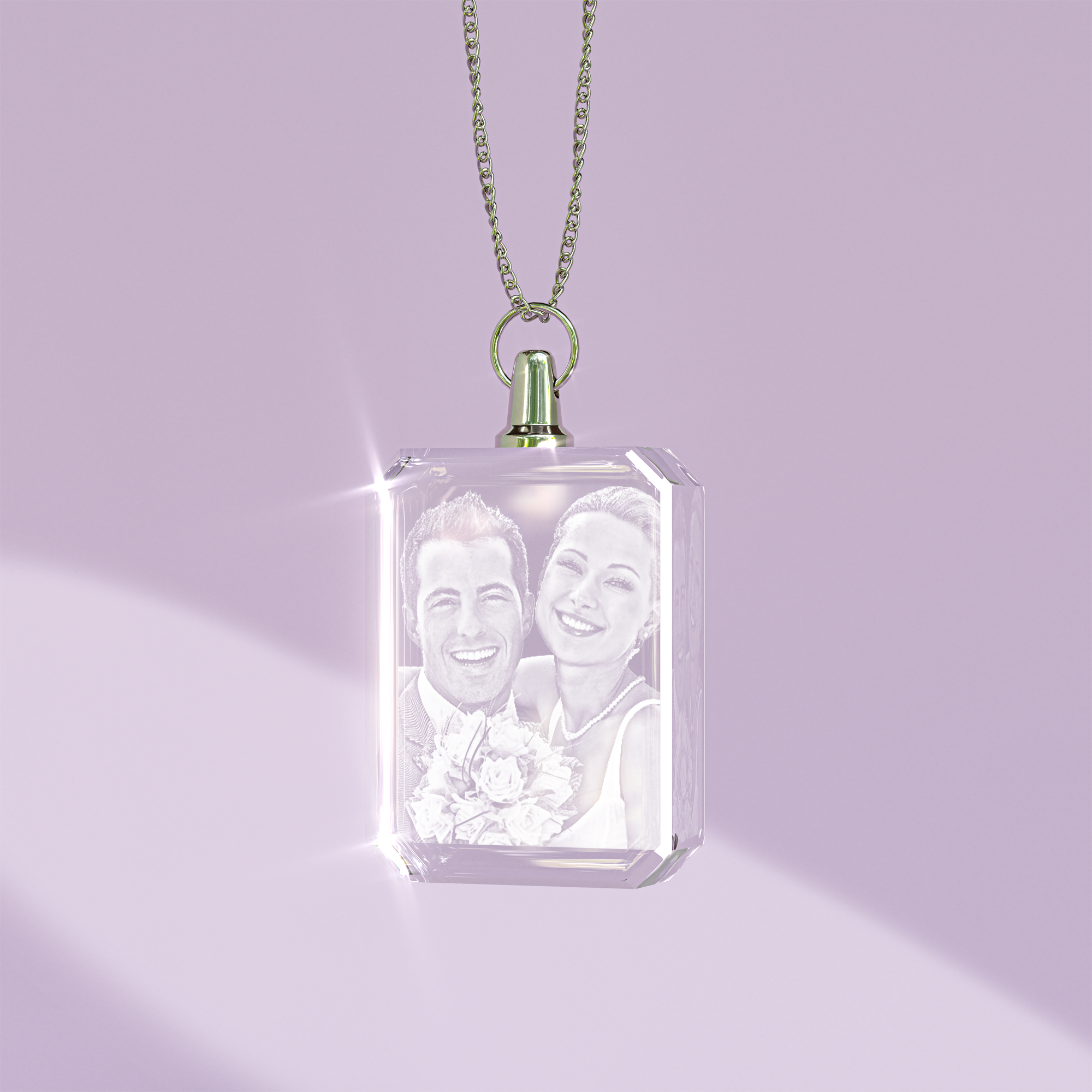 Necklace Rectangle Crystal