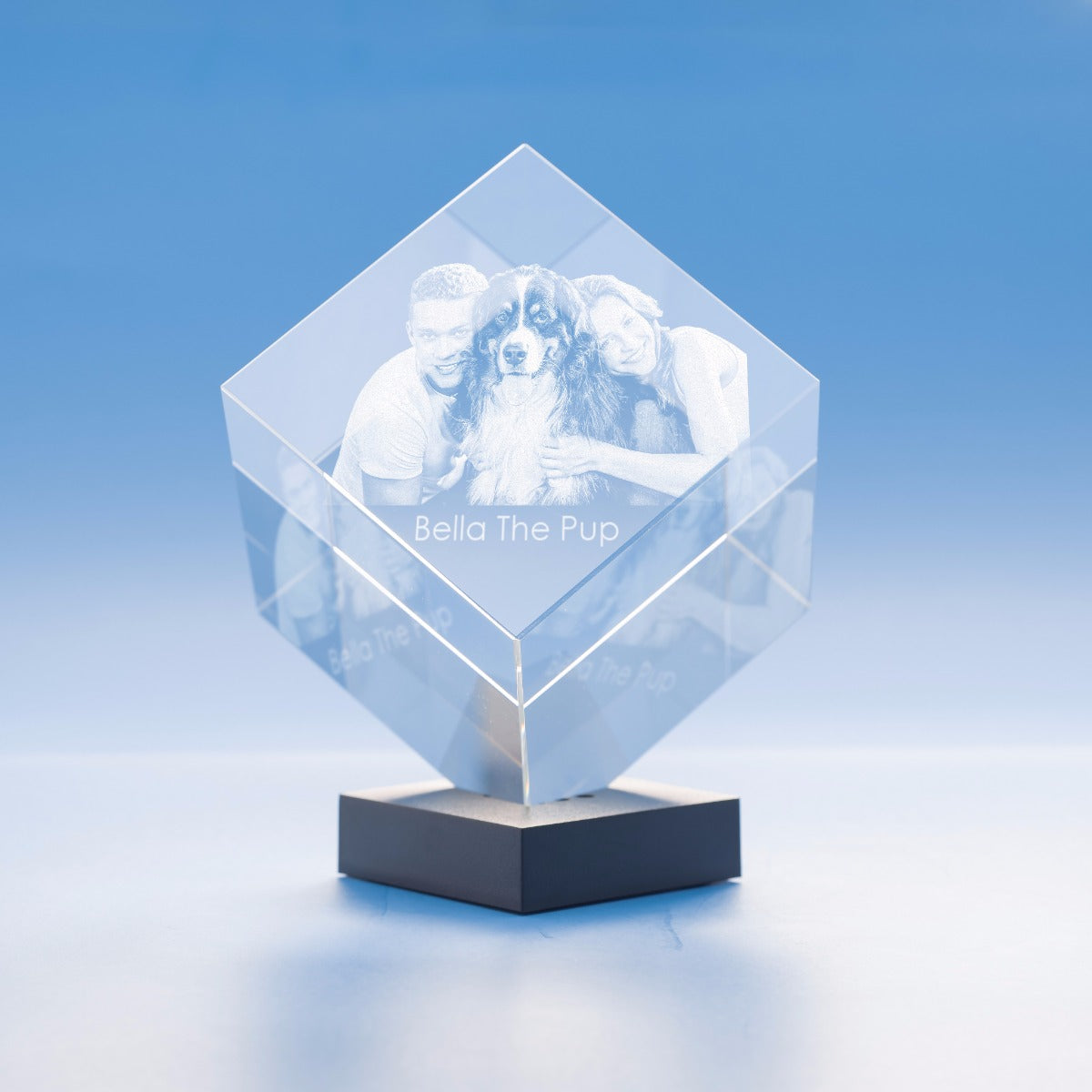 Cube Crystal, 3D Engraved