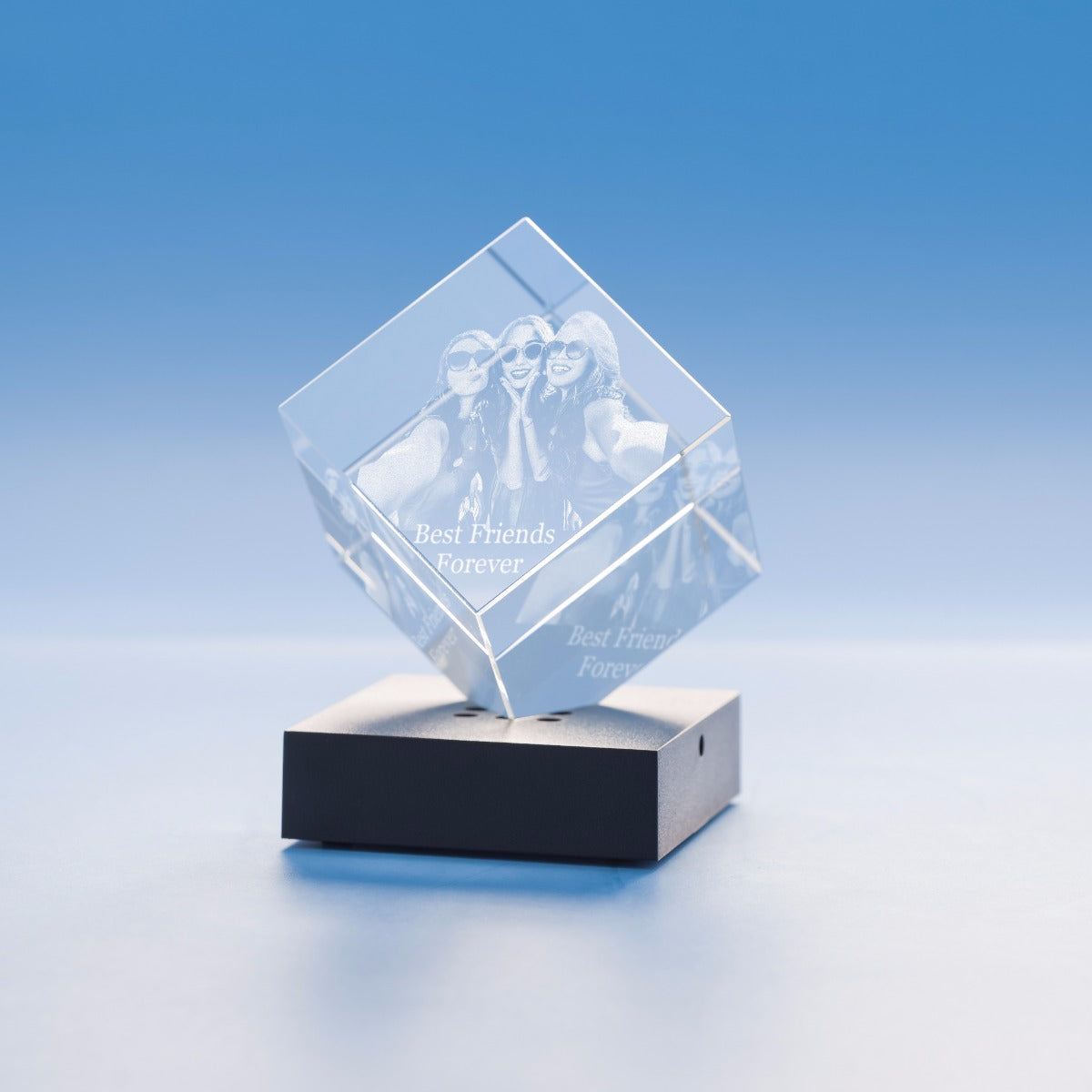 Just Because Cube Crystal, 3D Engraved