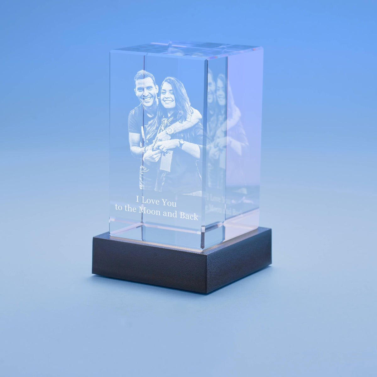 Valentine's Day Tower Crystal, 3D Engraved