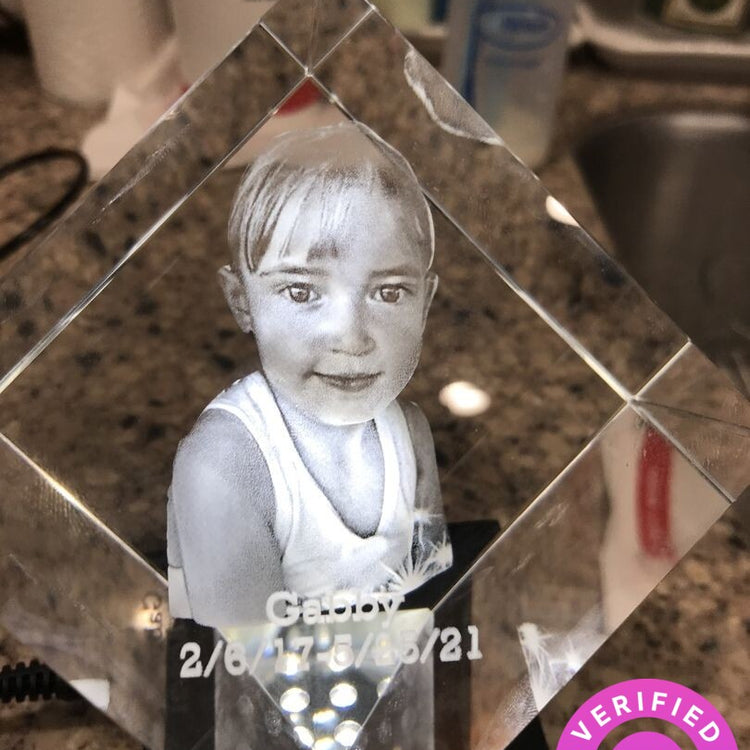 Cube 3D Photo Crystal