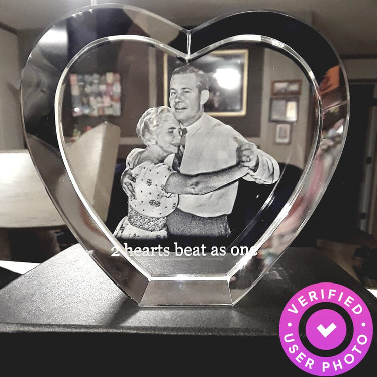 Heart 3D Photo Crystal