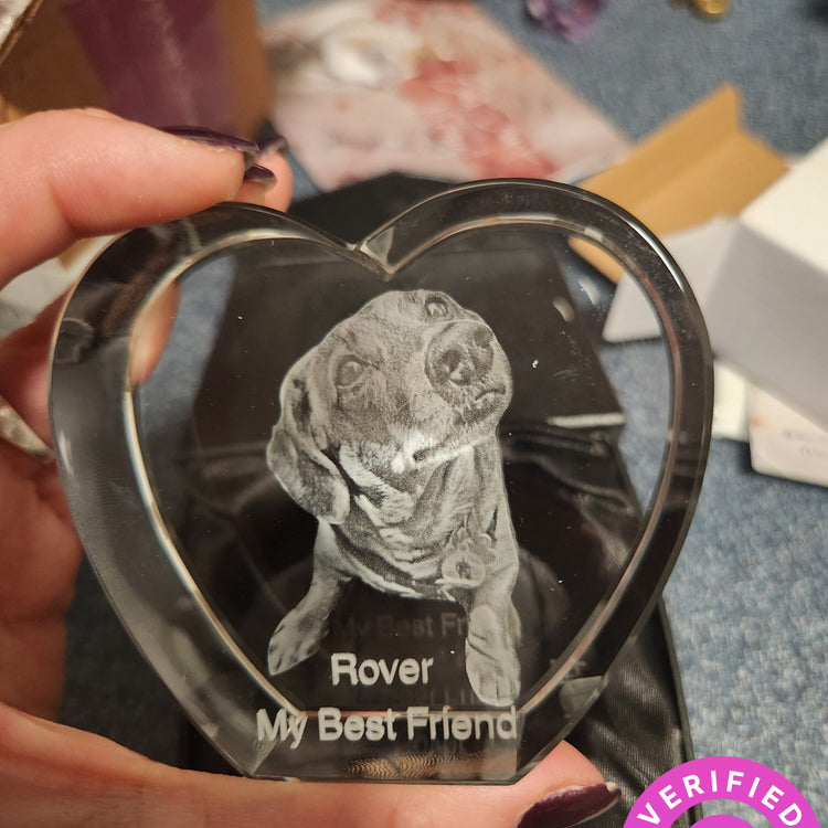Heart 3D Photo Crystal