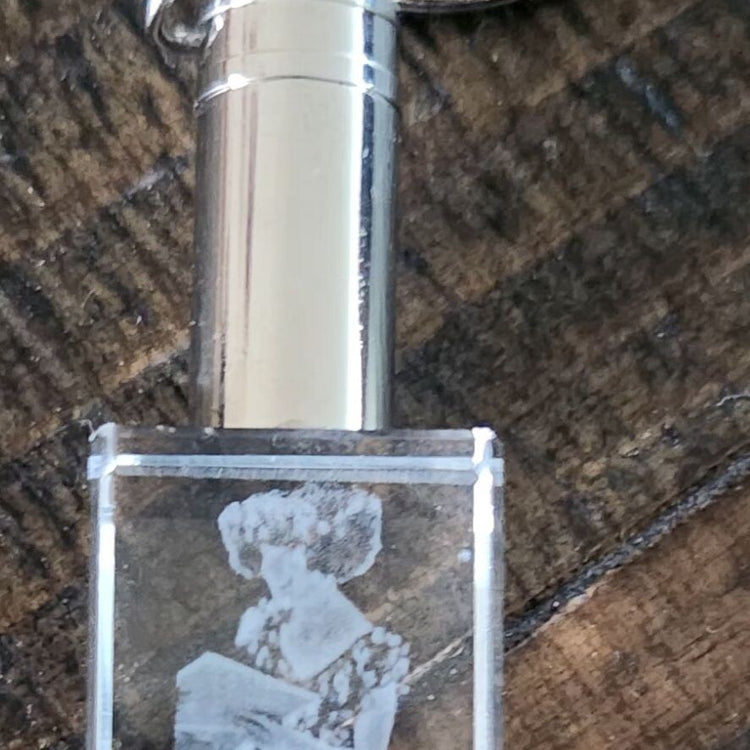 Keychain Rectangle Crystal with LED Light