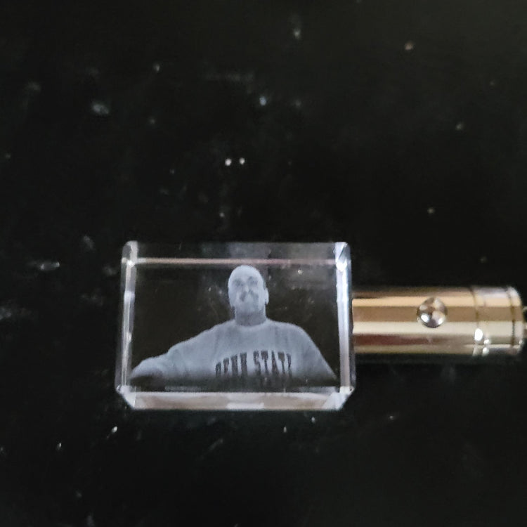 Keychain Rectangle Crystal with LED Light