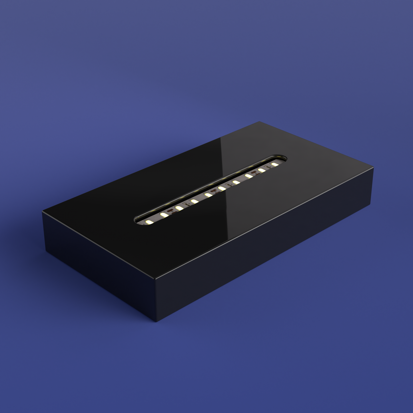 Black Multi-Color LED Base, AC and Battery-Operated