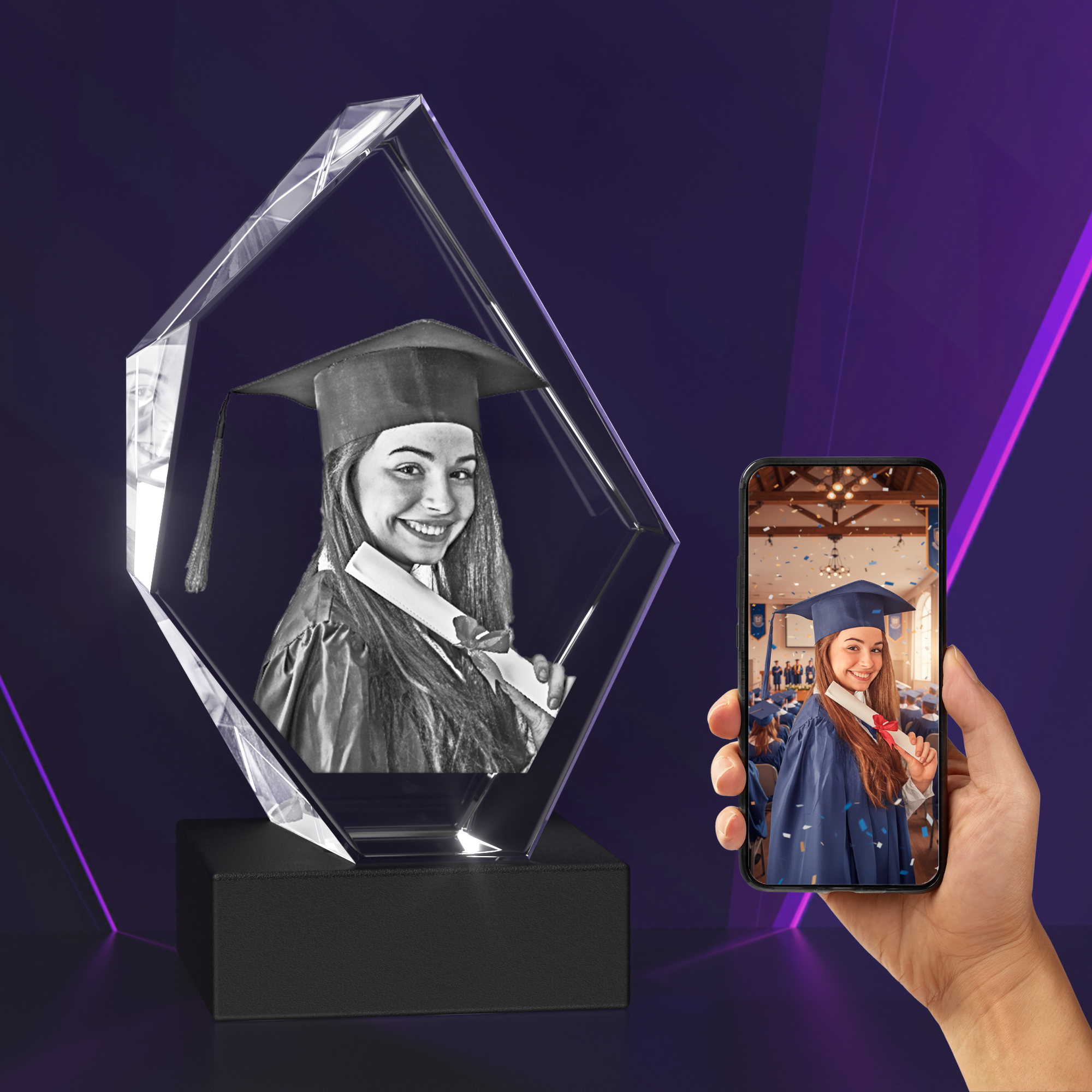 Prestige 3D Photo Crystal – Premium Personalized Keepsake – Crystal ...
