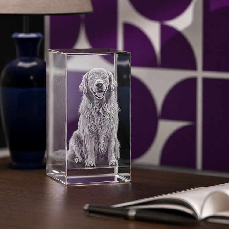 Pet 3D Photo Crystal – Personalized Engraved Pet Memorial