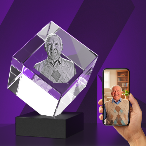 Cube 3D Photo Crystal