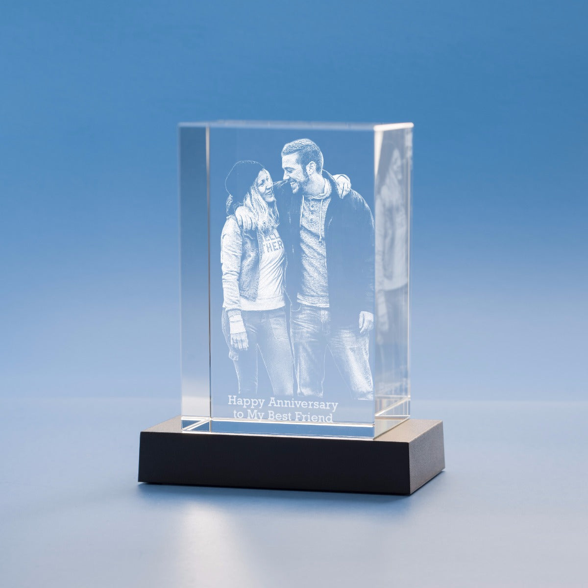 Anniversary Tower Crystal, 3D Engraved