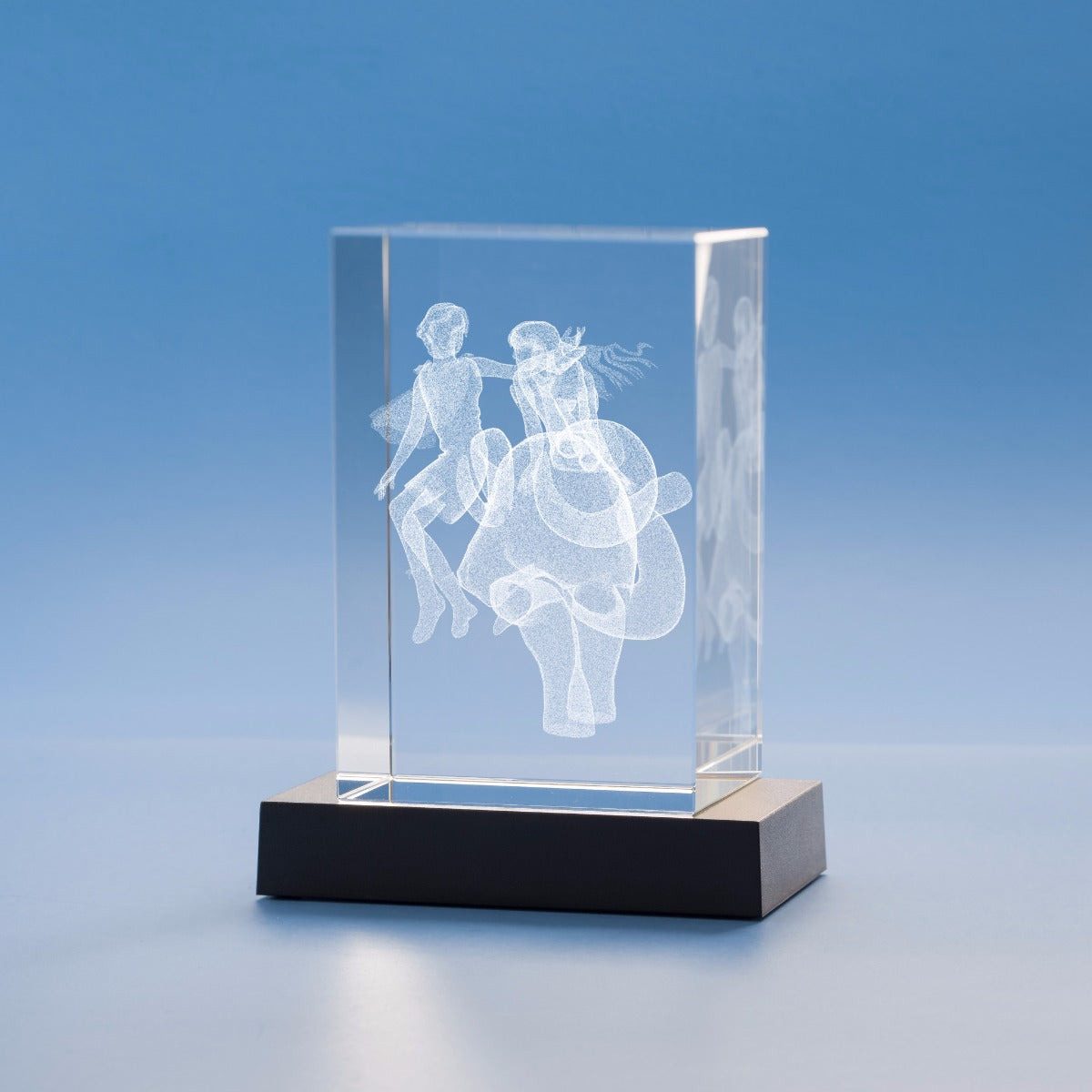 Aries Zodiac Sign Tower Crystal, 3D Engraved