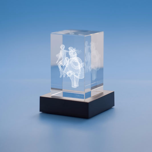 Aries Zodiac Sign Tower Crystal, 3D Engraved