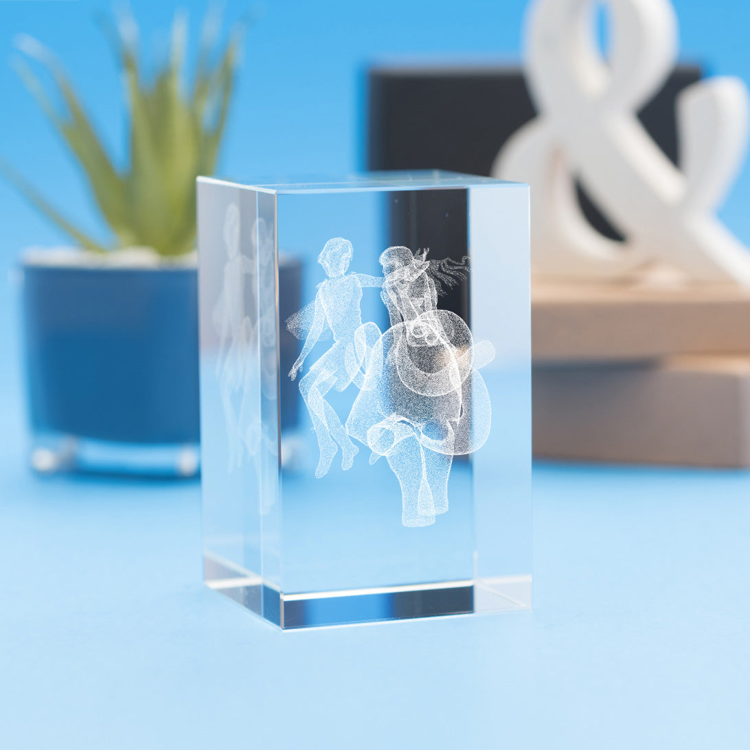 Aries Zodiac Sign Tower Crystal, 3D Engraved