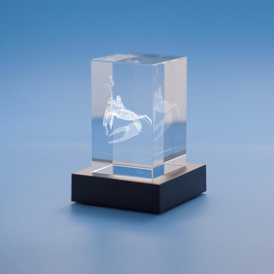 Cancer Zodiac Sign Tower Crystal, 3D Engraved