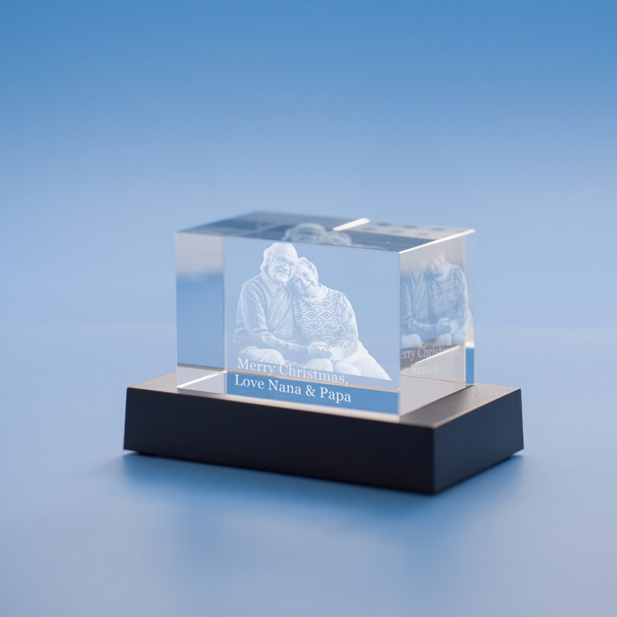 Christmas Brick Crystal, 3D Engraved