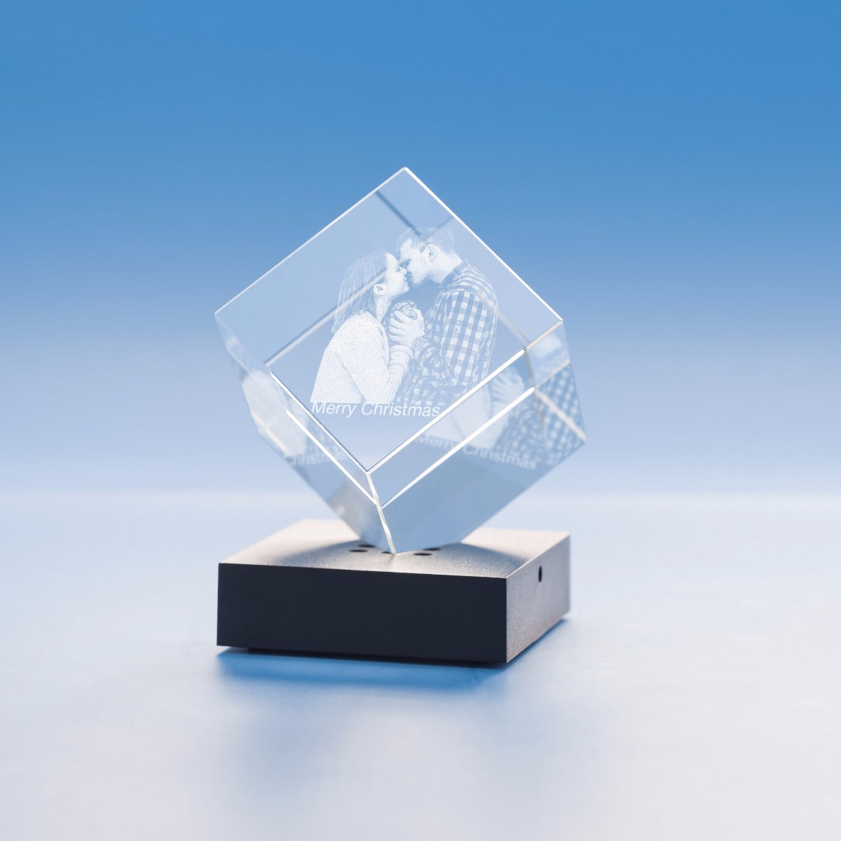 Cube Crystal, 3D Engraved