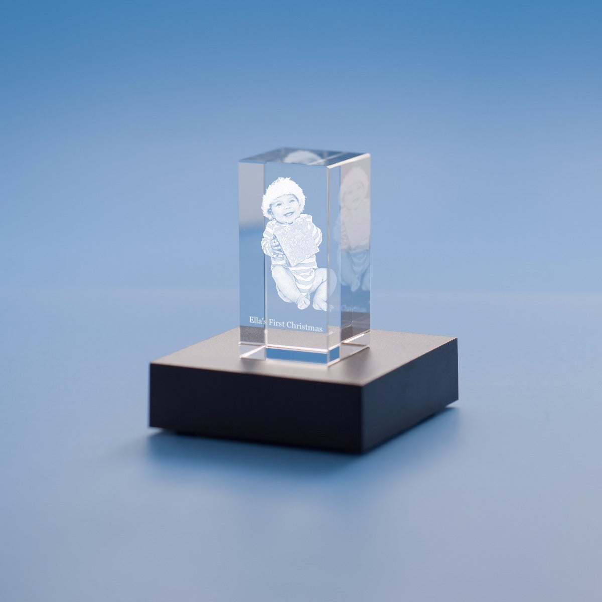 Christmas Tower Crystal, 3D Engraved