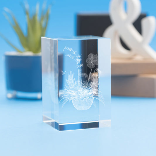 Gardening Hobbies Tower Crystal, 3D Engraved