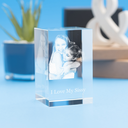 Just Because Tower Crystal, 3D Engraved