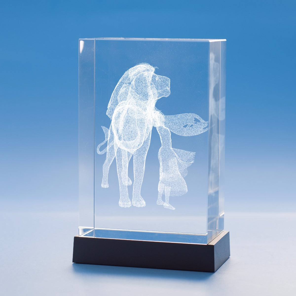 Leo Zodiac Sign Tower Crystal, 3D Engraved