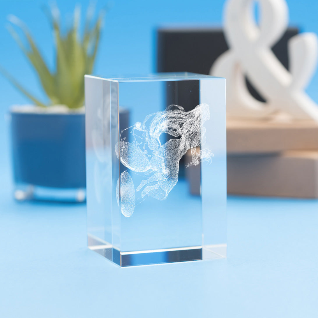 Libra Zodiac Sign Tower Crystal, 3D Engraved
