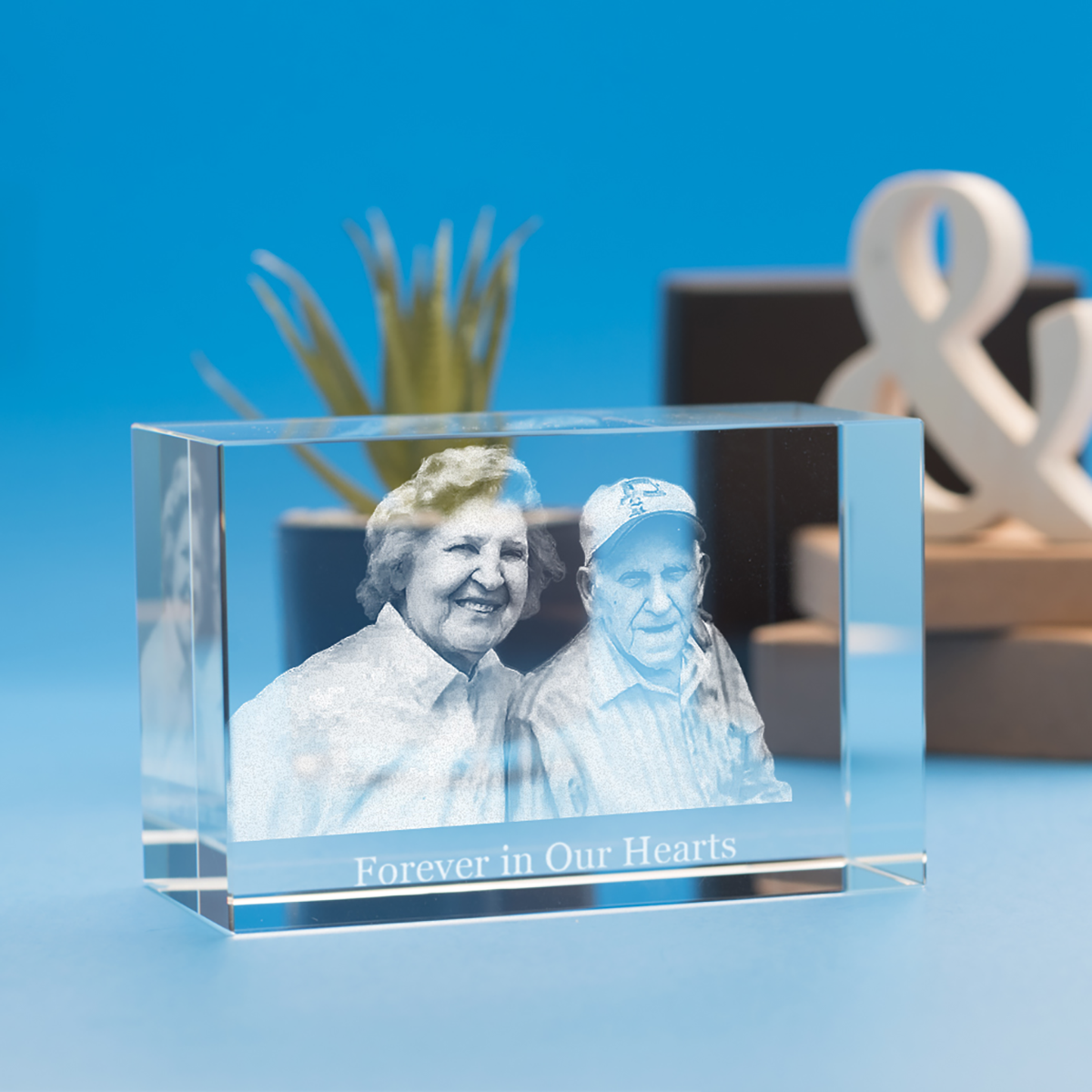 Memorial Brick Crystal, 3D Engraved