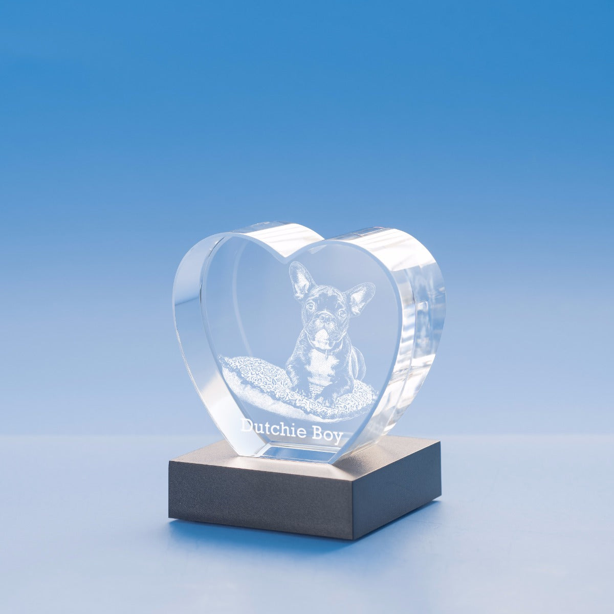 Pets Heart Crystal - 3D Engraved