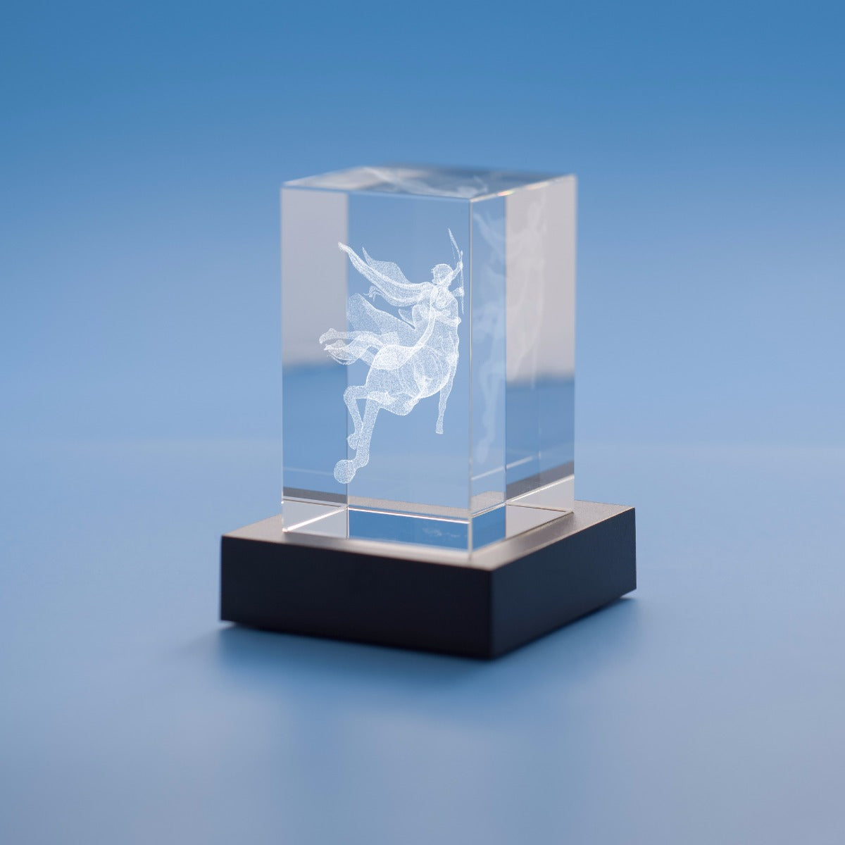 Sagittarius Zodiac Sign Tower Crystal, 3D Engraved