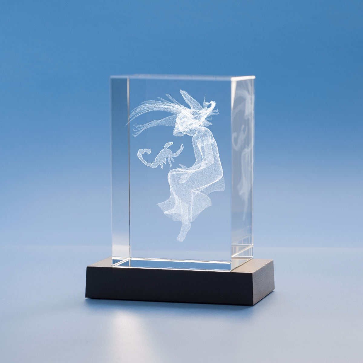 Scorpio Zodiac Sign Tower Crystal, 3D Engraved