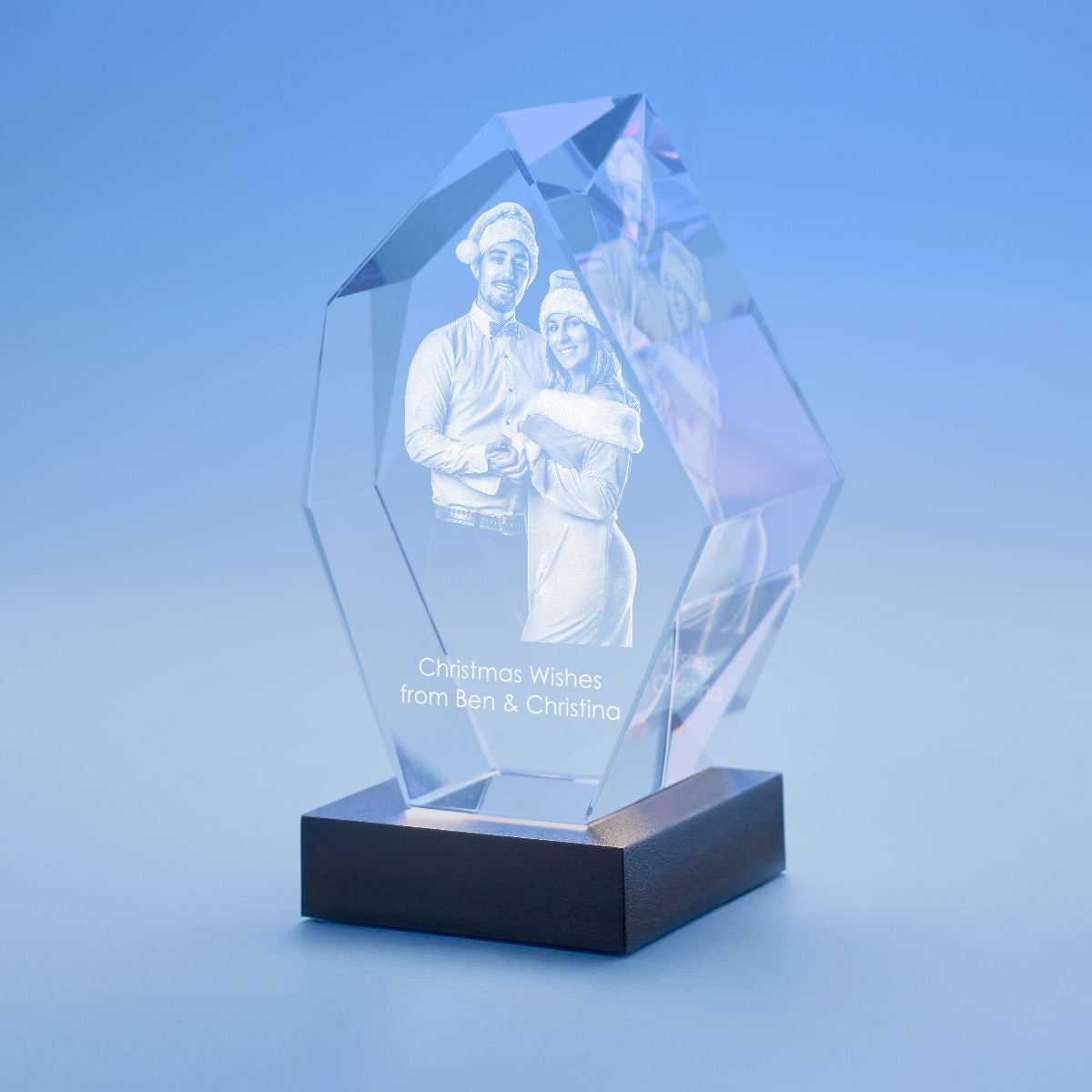 Christmas Prestige Crystal, 3D Engraved