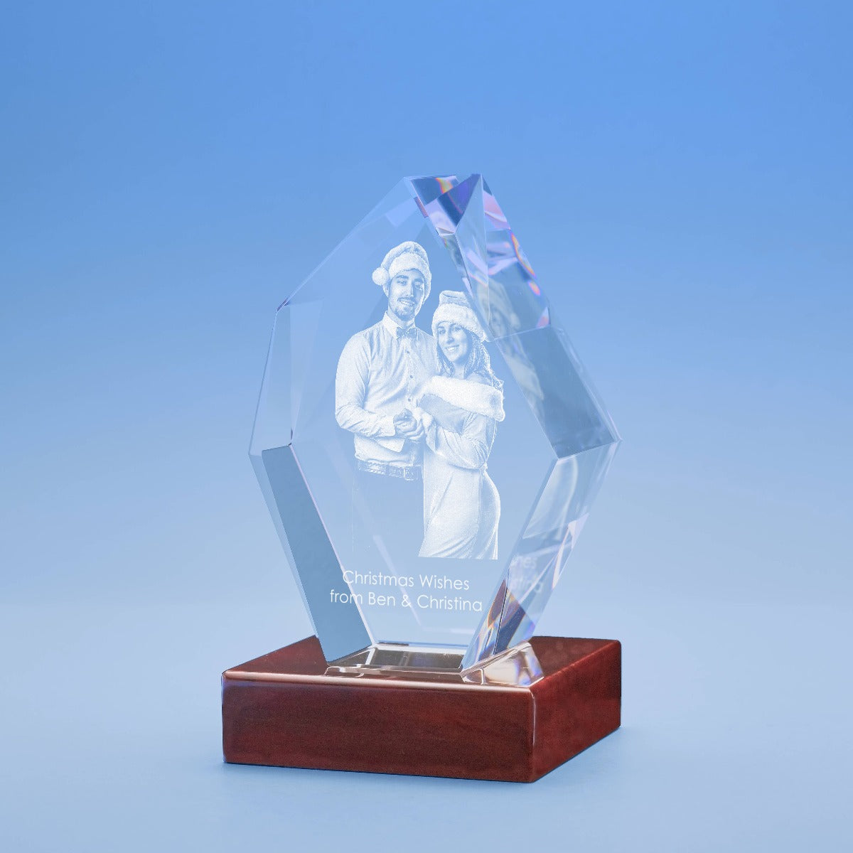 Christmas Prestige Crystal, 3D Engraved