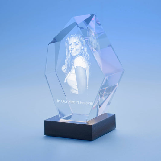Memorial Prestige Crystal, 3D Engraved