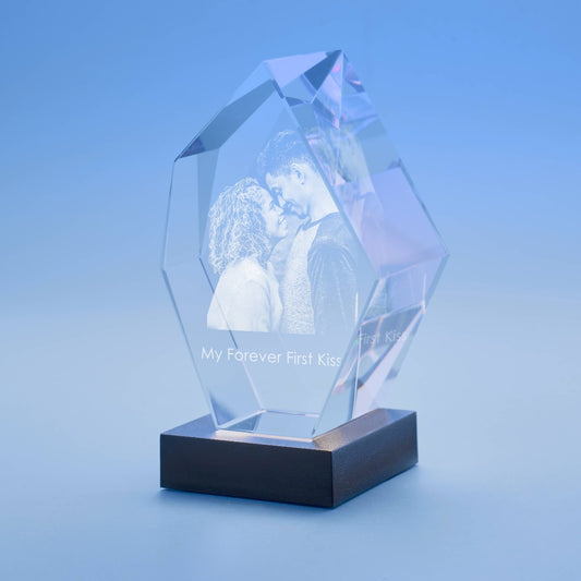 Valentine's Day Prestige Crystal, 3D Engraved