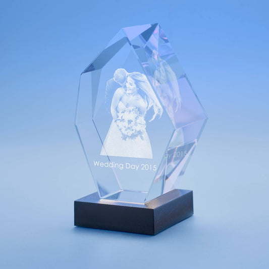 Wedding Prestige Crystal, 3D Engraved
