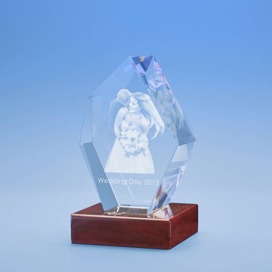 Wedding Prestige Crystal, 3D Engraved