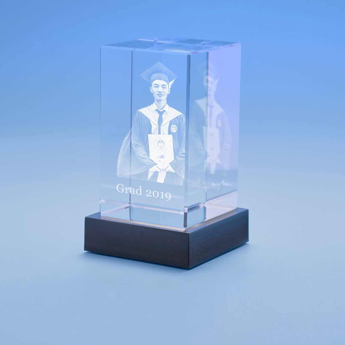 Graduation Tower Crystal, 3D Engraved