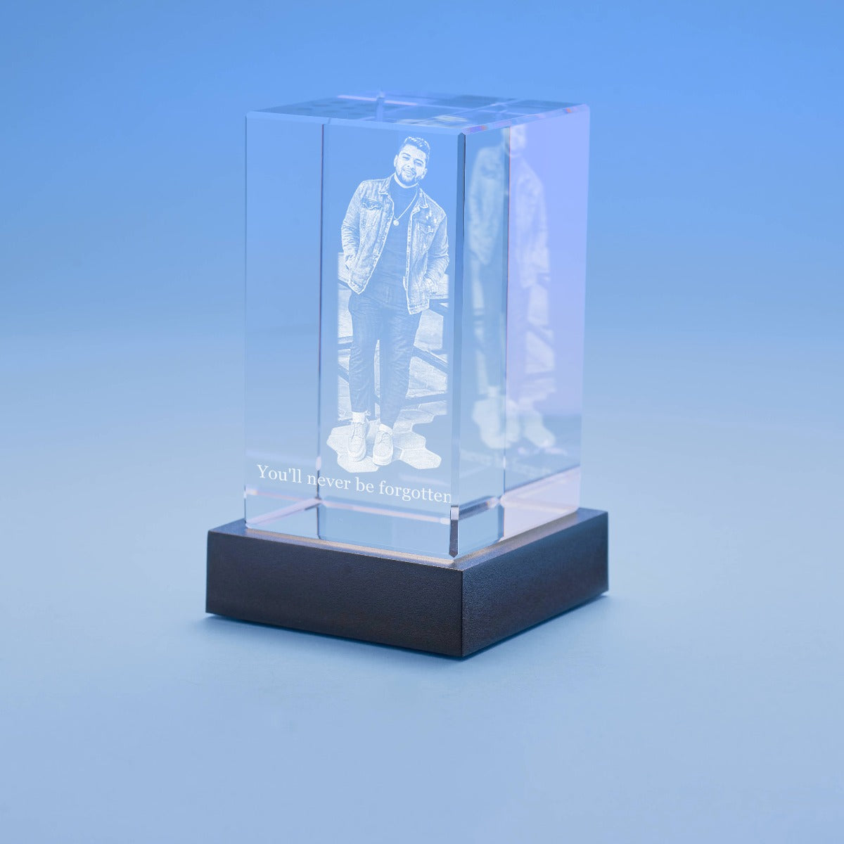 Memorial Tower Crystal, 3D Engraved