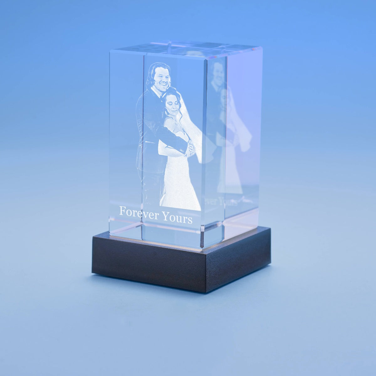 Wedding Tower Crystal, 3D Engraved