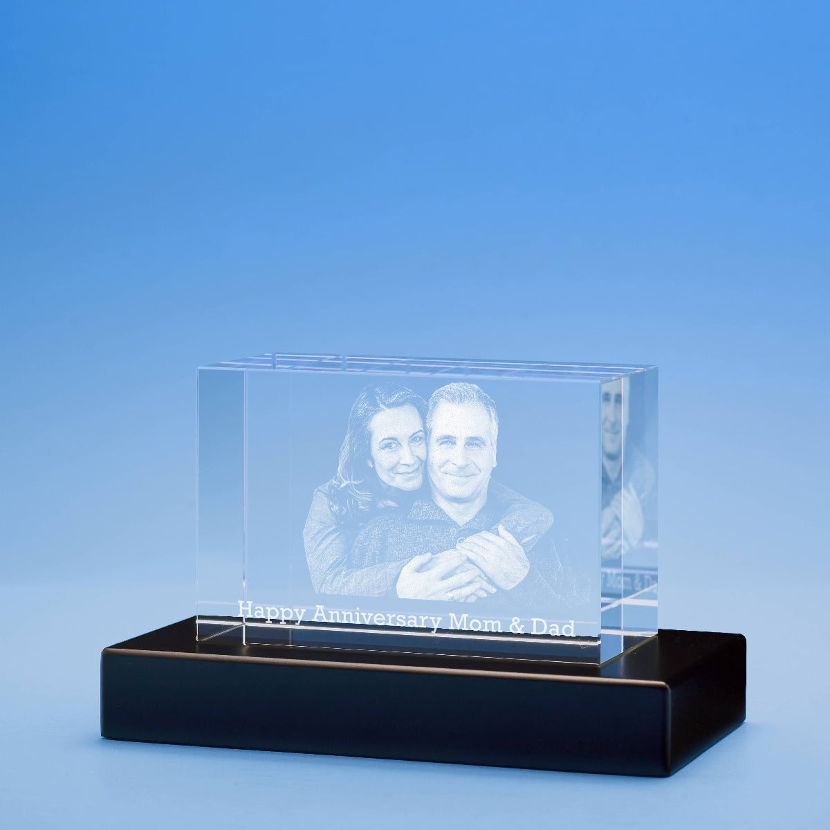 Anniversary Brick Crystal, 3D Engraved