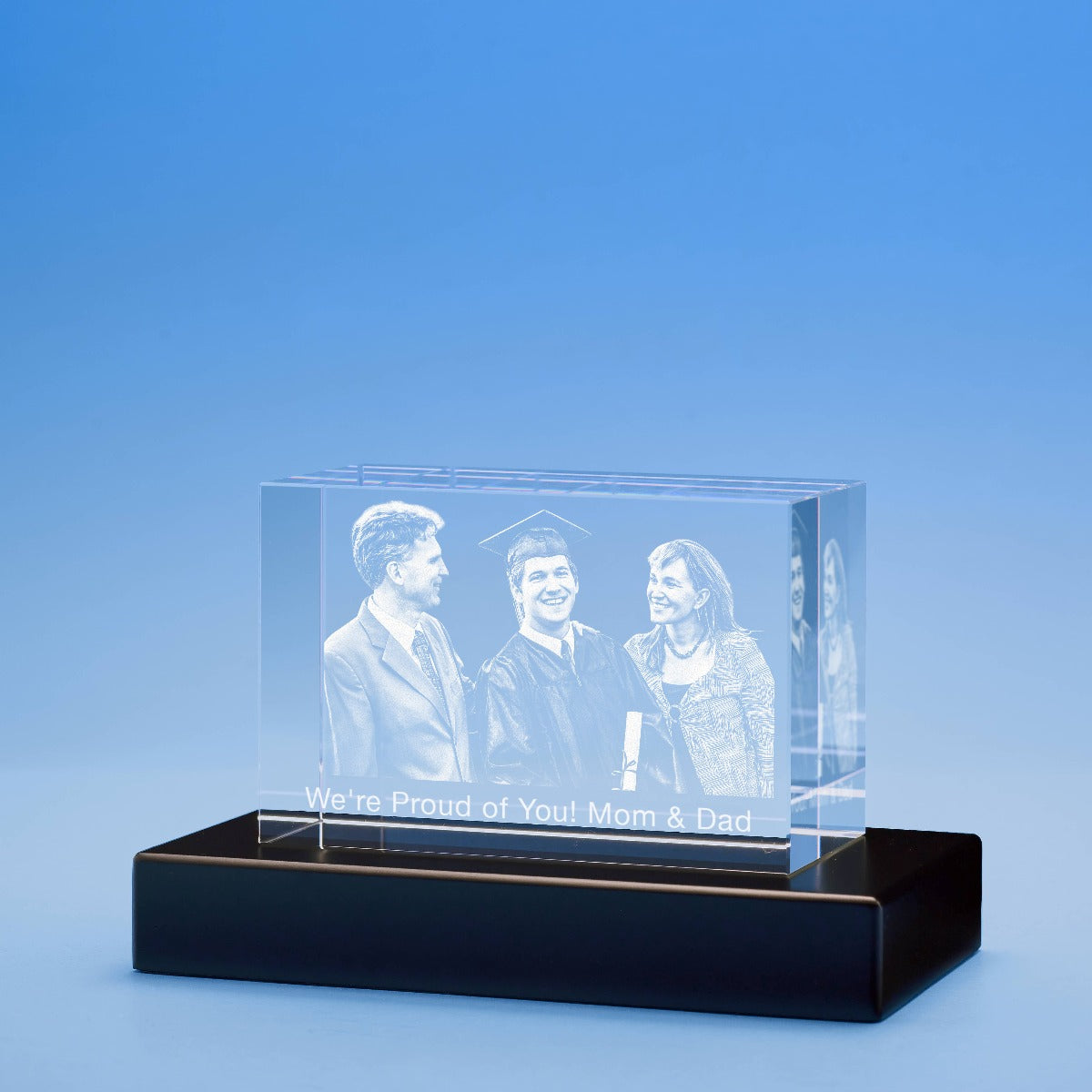 Graduation Brick Crystal, 3D Engraved