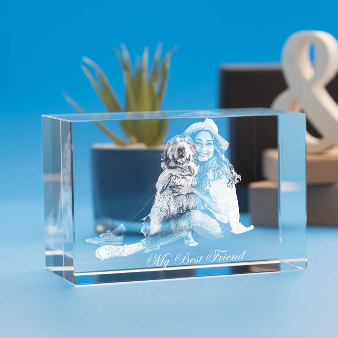 Pets Brick Crystal, 3D Engraved