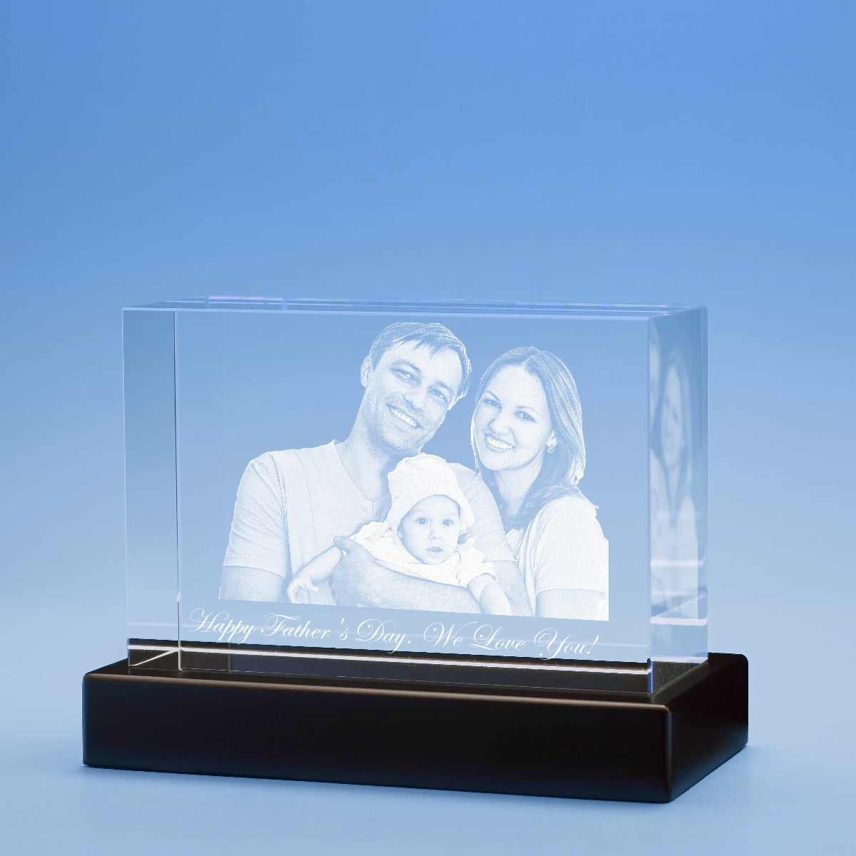 Father's Day Brick Crystal, 3D Engraved