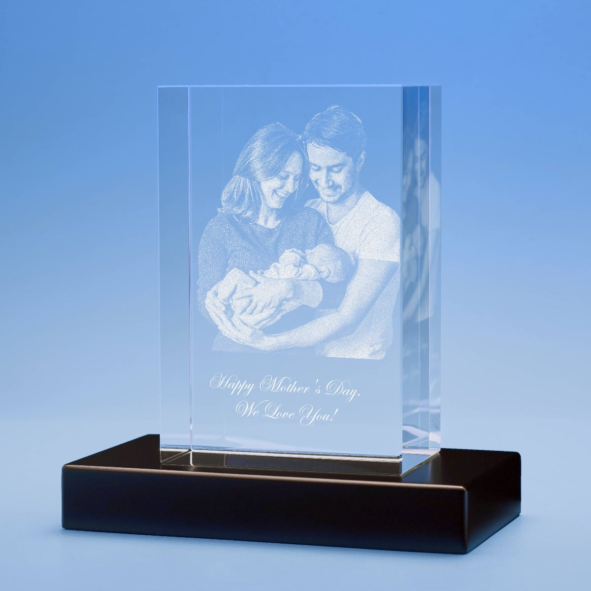 Mother's Day Tower Crystal, 3D Engraved