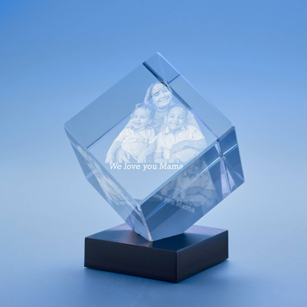 Mother's Day Cube Crystal, 3D Engraved