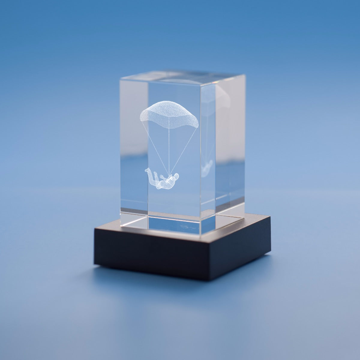 Sky Diving Hobbies Tower Crystal, 3D Engraved