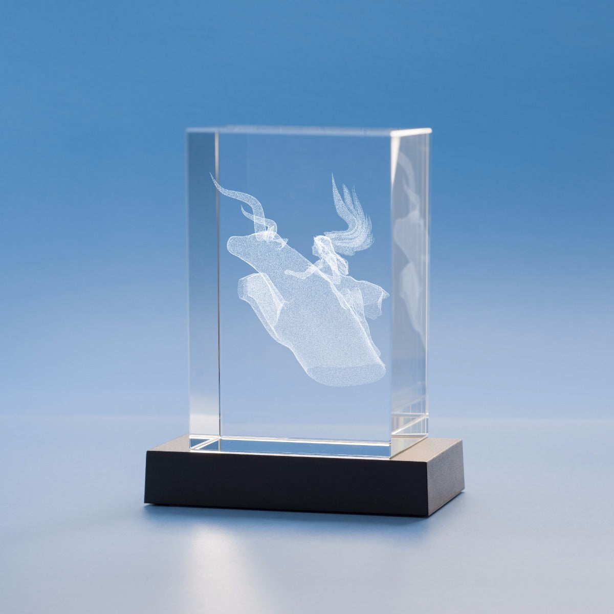Taurus Zodiac Sign Tower Crystal, 3D Engraved