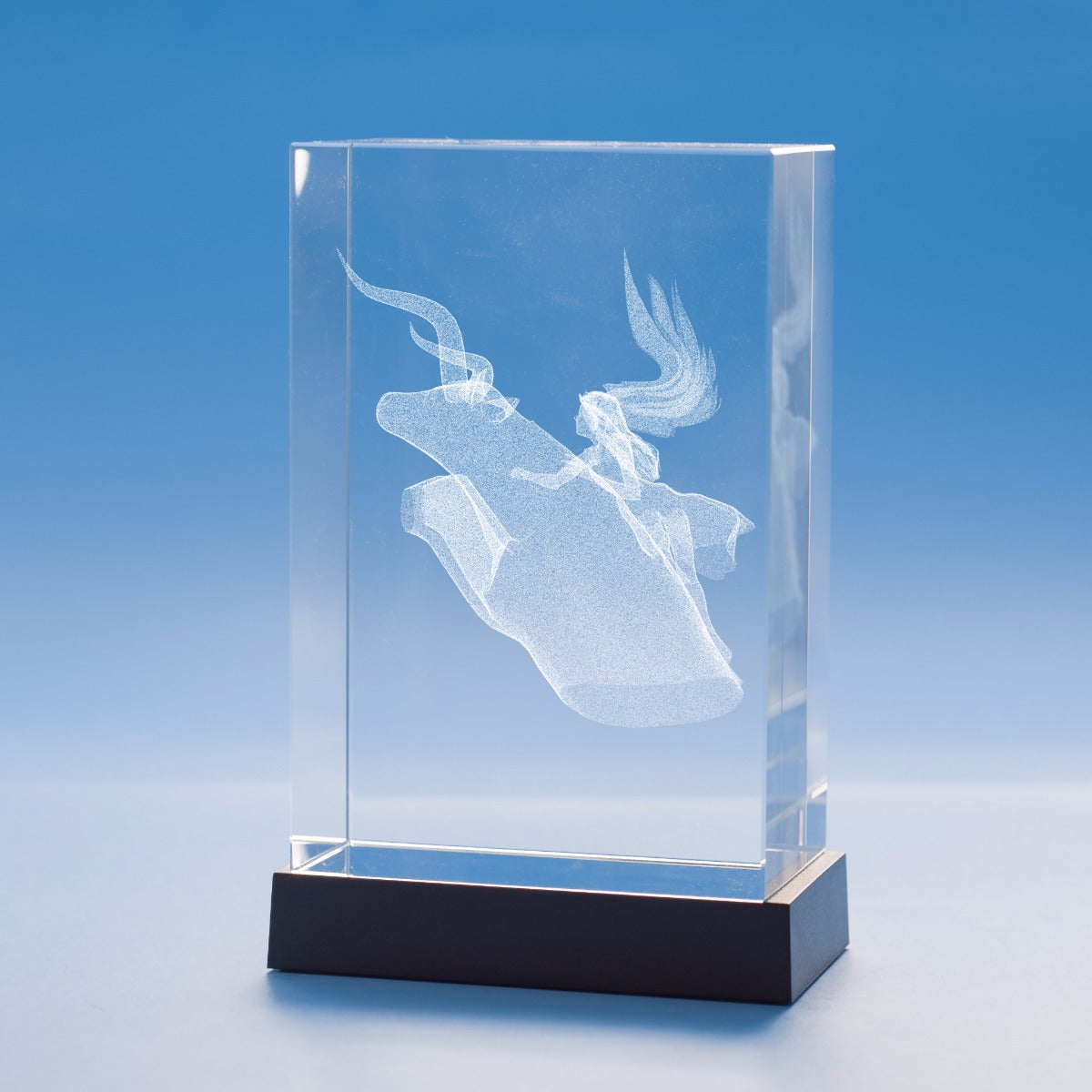 Taurus Zodiac Sign Tower Crystal, 3D Engraved