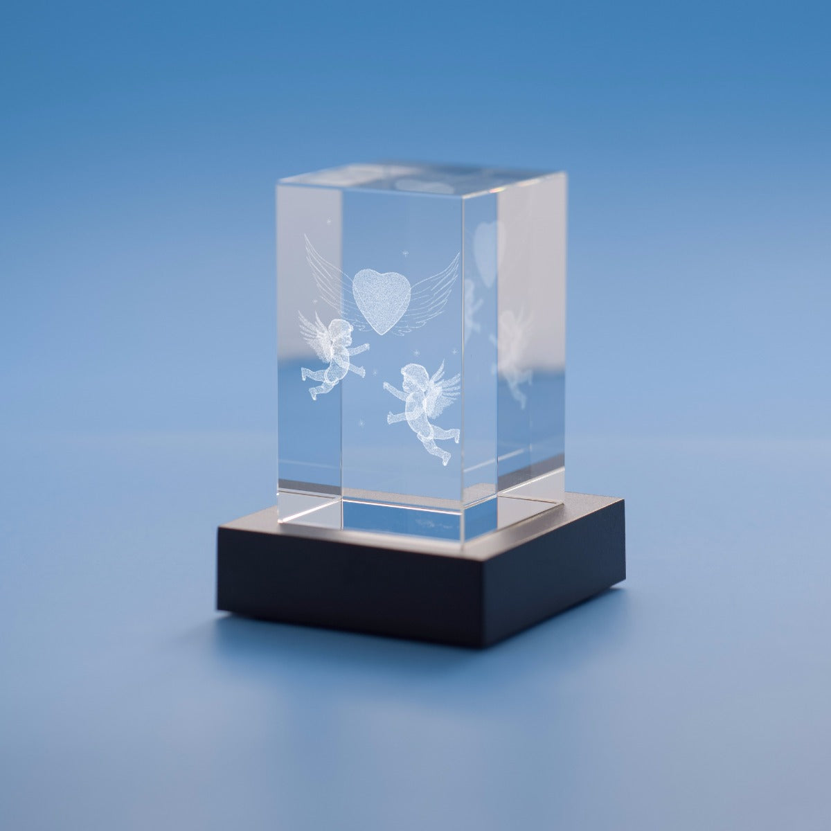 Angels Heart Religious Designs Tower Crystal, 3D Engraved