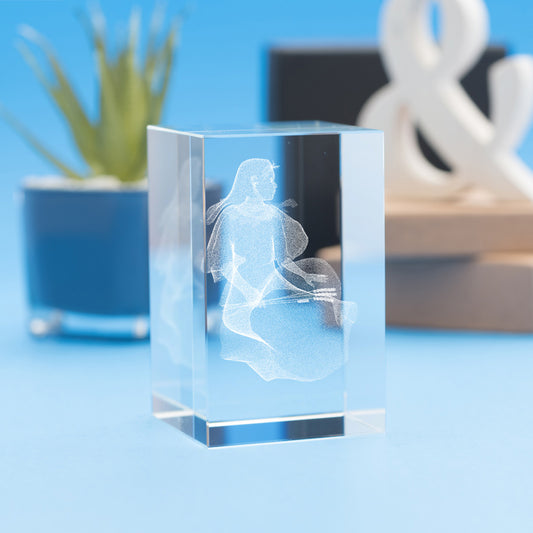 Virgo Zodiac Sign Tower Crystal, 3D Engraved